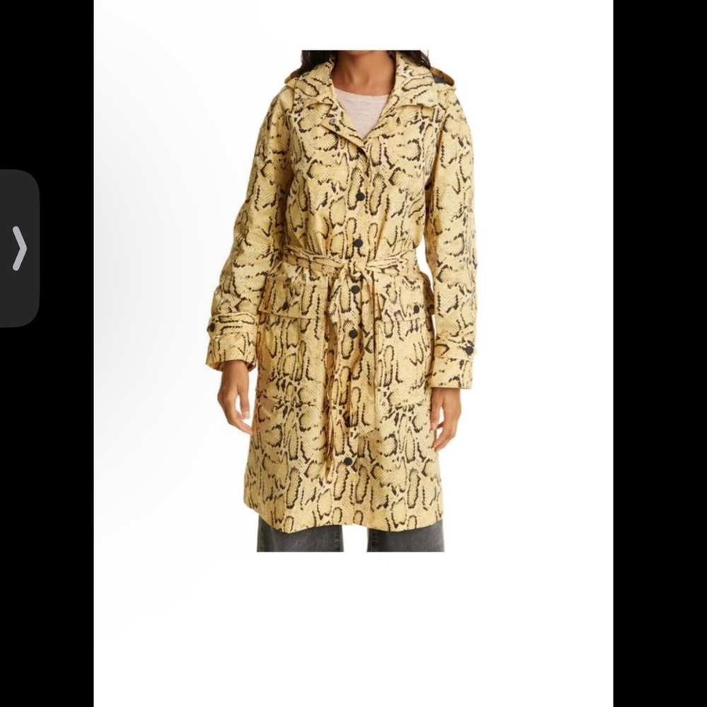 Frame Python Print Hooded Coat. Women Xs - image 2